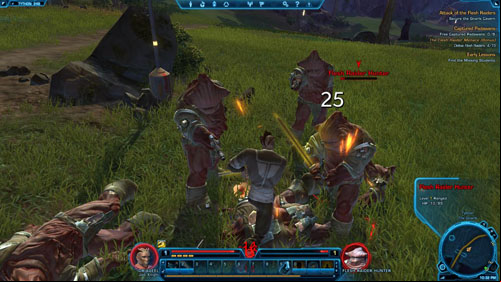 Click on your Holocom Button - (L01) Attack of the Flesh Raiders - Jedi Knight - Star Wars: The Old Republic Game Guide