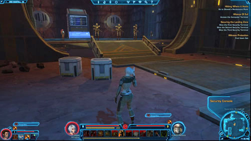 Then go to exit to an open yard surrounded by lava - (L09) Alliance Of Evil - Ord Mantell - Star Wars: The Old Republic Game Guide