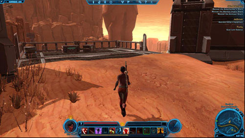 Go there and find a place where the wall on the right ends - Galactic History 15 (+2 Endurance) - Datacrons - Star Wars: The Old Republic Game Guide