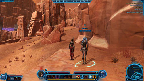 After a while you should notice a purple beam of light - Galactic History 16 (+2 Willpower) - Datacrons - Star Wars: The Old Republic Game Guide