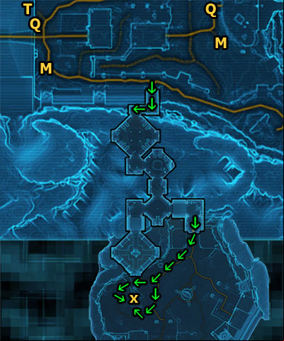 Starting area: Sacred Ruins (Tomb of Tulak Hord - Ruined Atrium) - Galactic History 17 (Matrix Shard) - Datacrons - Star Wars: The Old Republic Game Guide