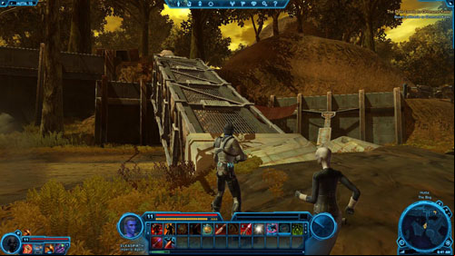 Turn right and start to climb - be careful not to fall down - Galactic History 01 (+2 Aim) - Datacrons - Star Wars: The Old Republic Game Guide