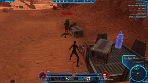 Recover the West Code Cylinder - (L07) Lost Supplies - Korriban - Star Wars: The Old Republic Game Guide