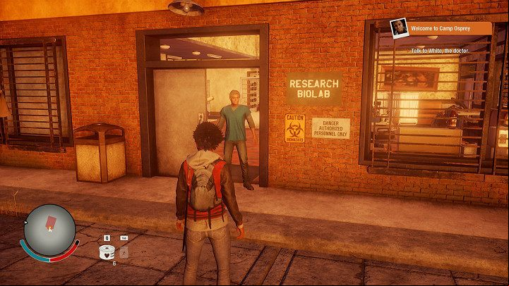 In the further part of the Camp Osprey area you will meet other survivors who will be able to give you information on how to heal Blood Plague - Welcome to Camp Osprey | Walkthrough of initial missions | State of Decay 2 - Walkthrough of initial missions - State of Decay 2 Game Guide
