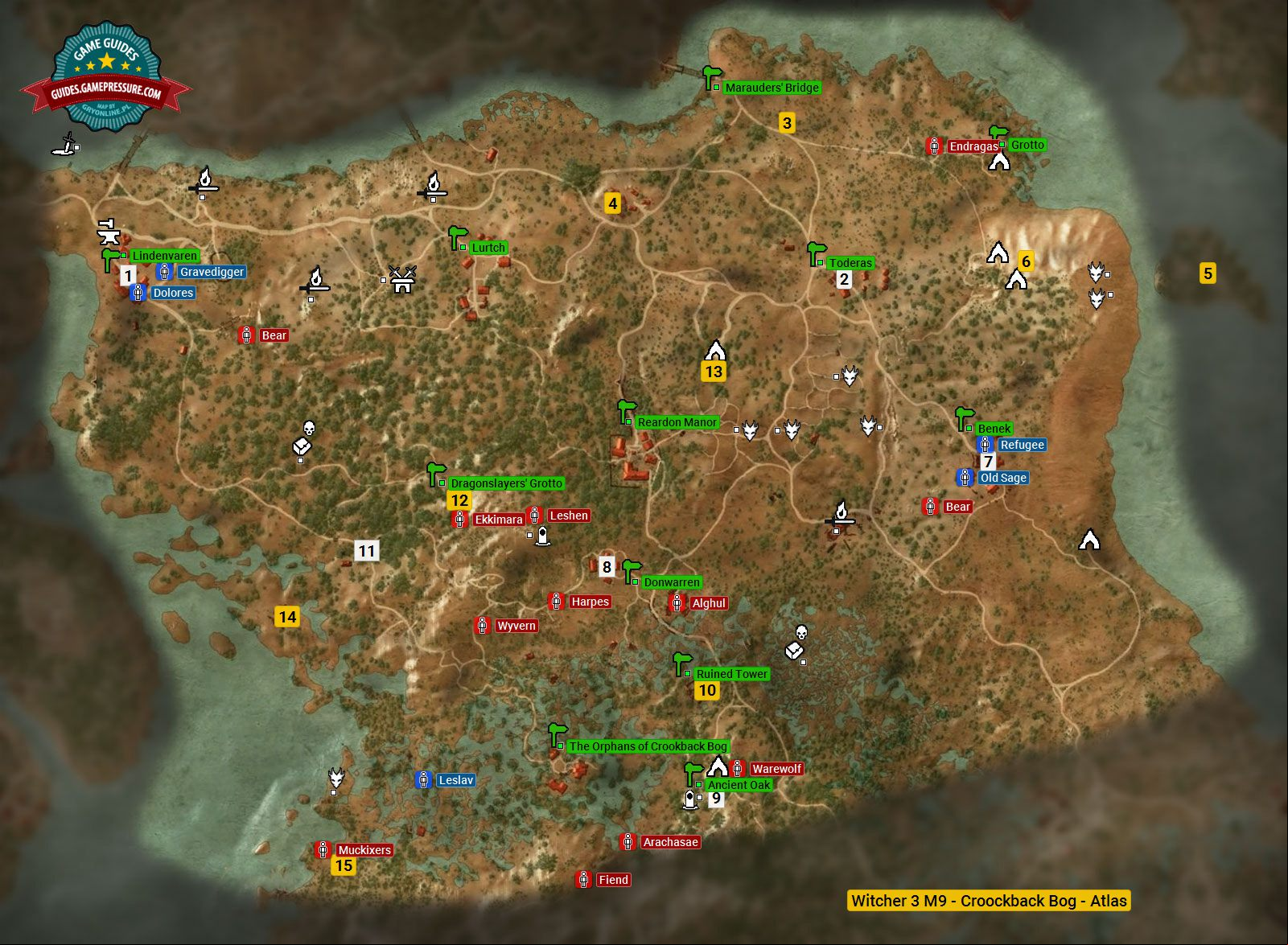 Witcher 3 M9 - Croockback Bog - Atlas Witcher 3 M9 - Croockback Bog - Atlas
