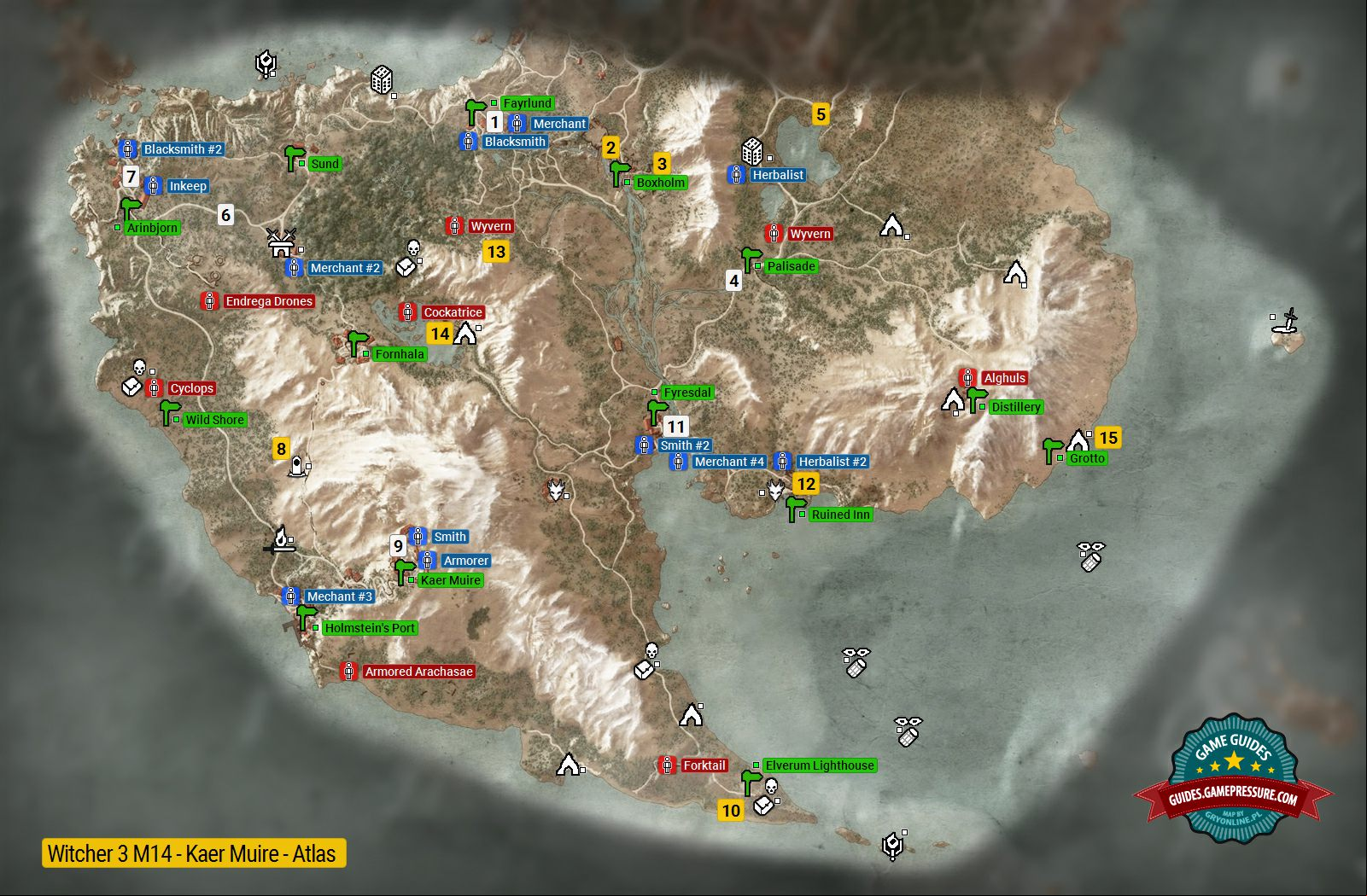 Witcher 3 M14 - Kaer Muire - Atlas Witcher 3 M14 - Kaer Muire - Atlas