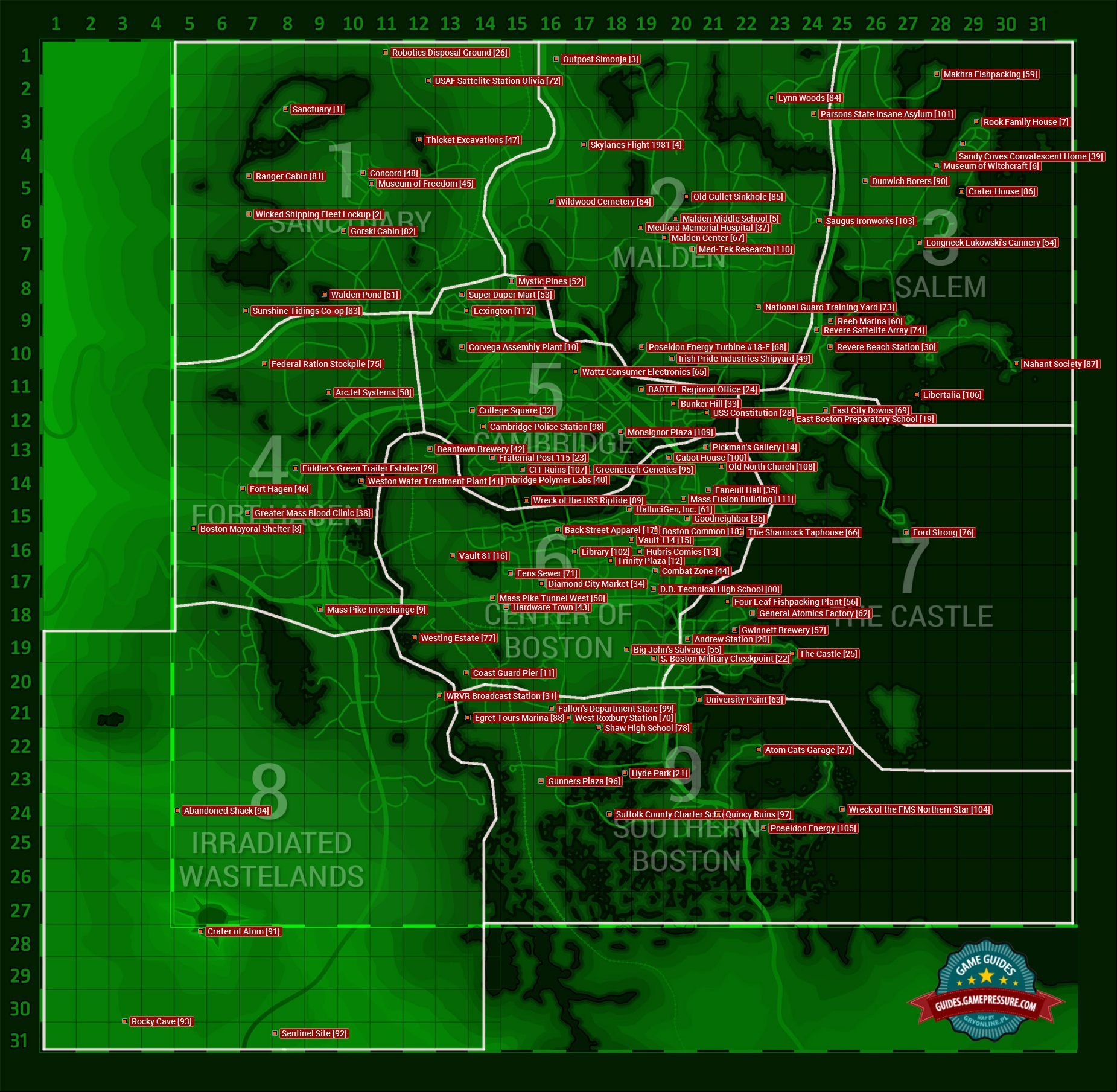 Fallout 4 - World map: Magazines Fallout 4 - World map: Magazines