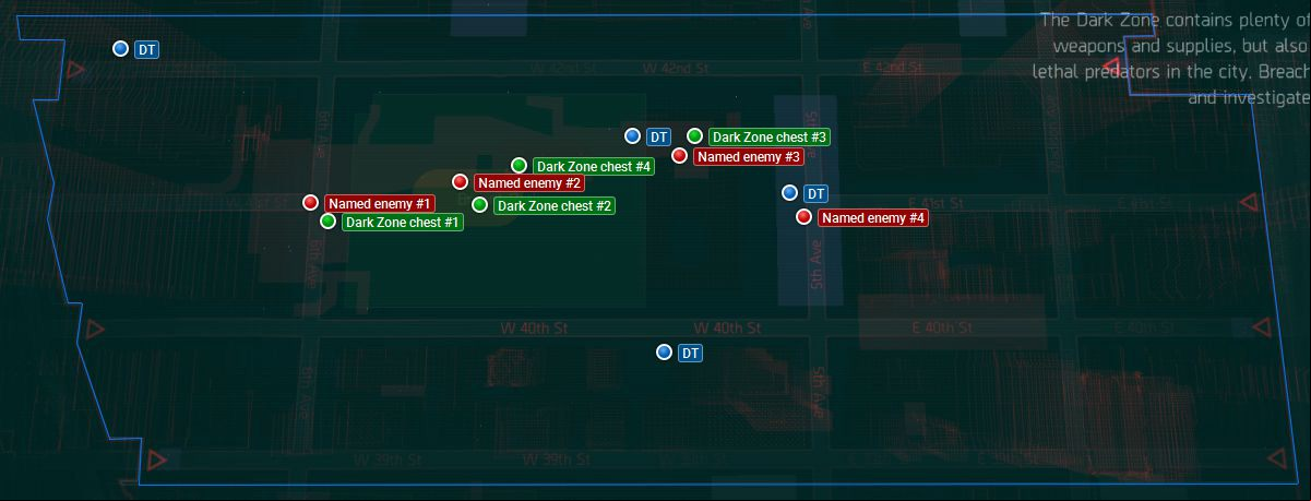 Tom Clancy's The Division - Dark Zone Map - DZ 03 Tom Clancy's The Division - Dark Zone Map - DZ 03