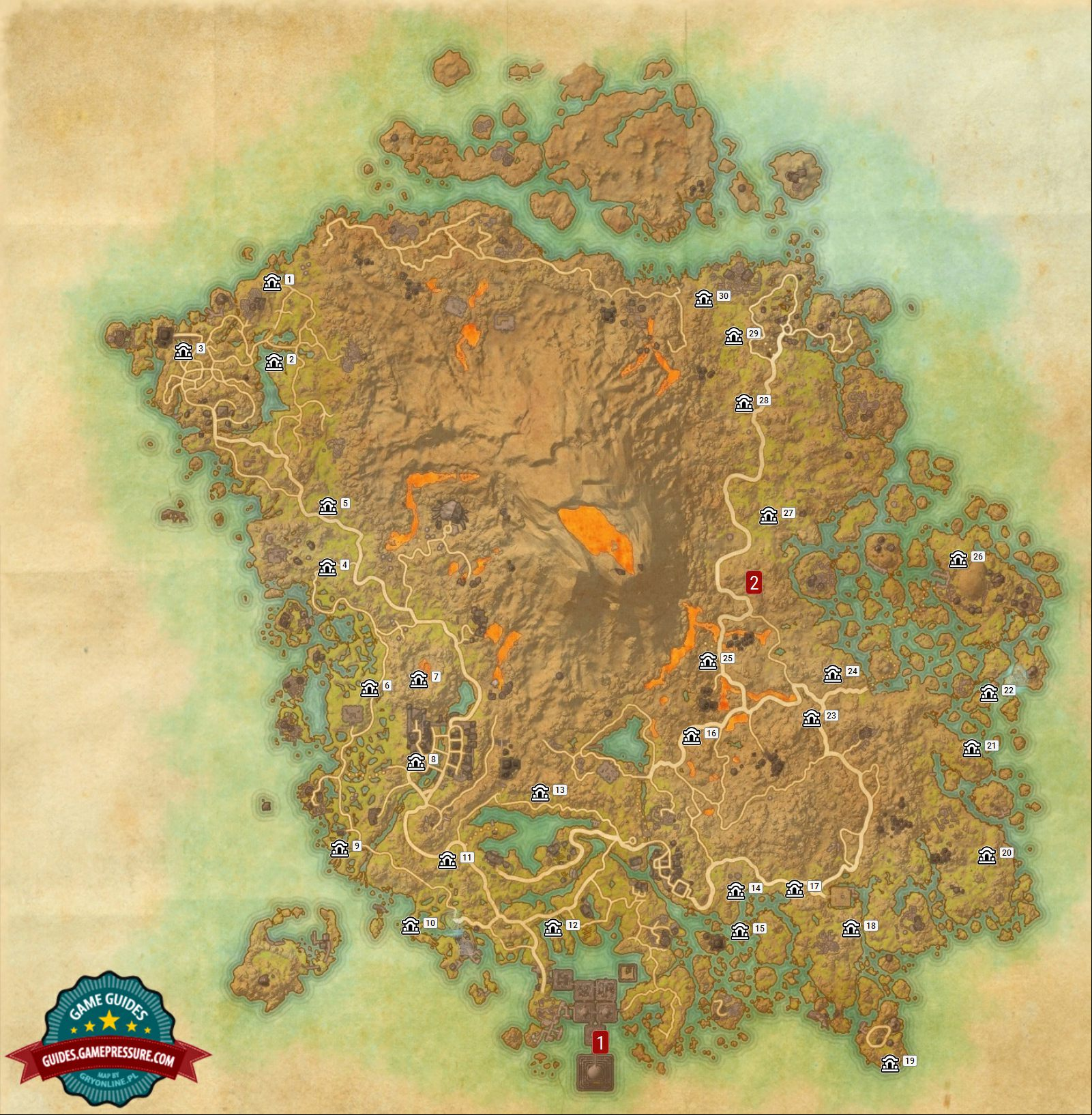 The Elder Scrolls Online:Morrowind - Ancestral Tombs Rubbings Map The Elder Scrolls Online:Morrowind - Ancestral Tombs Rubbings Map