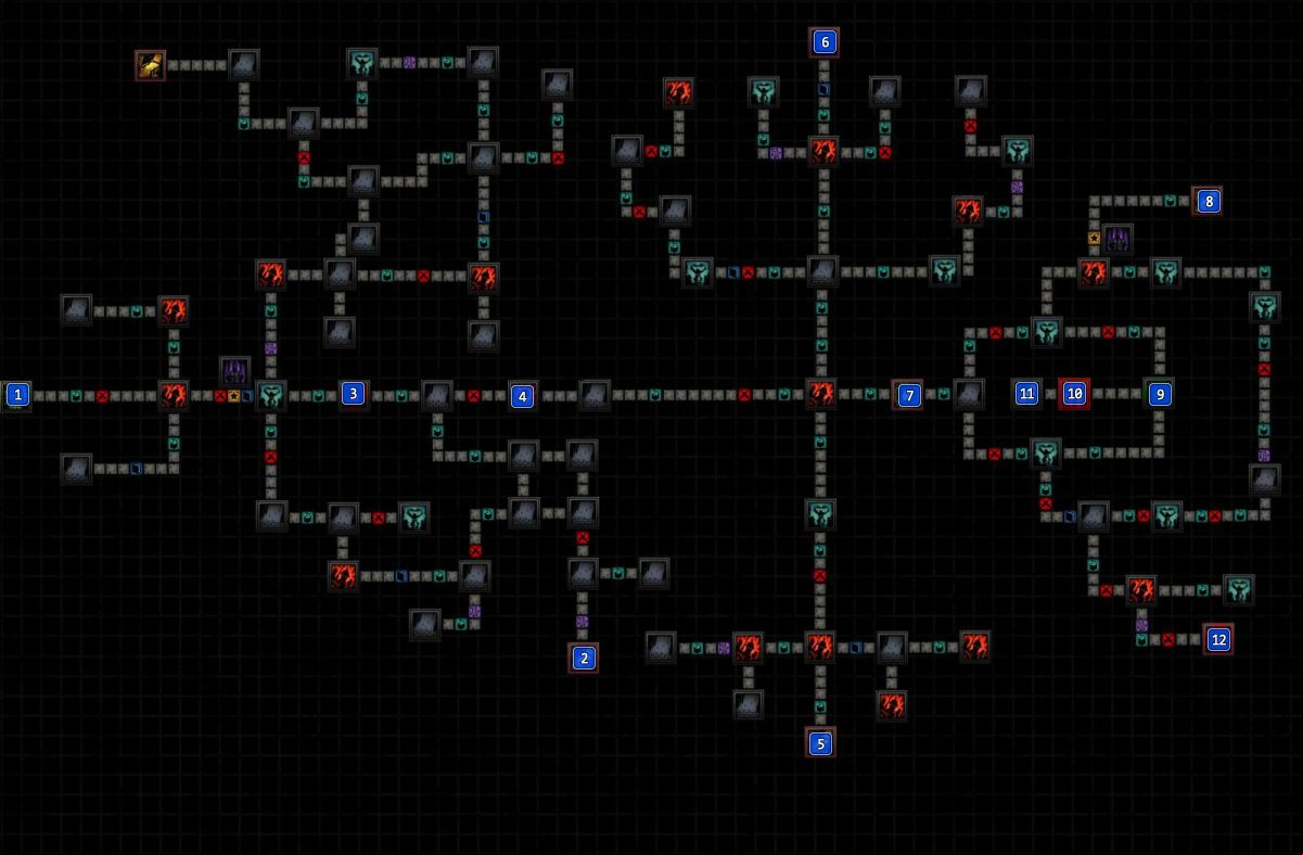 Darkest Dungeon: The Crimson Court - mission 2 map (Morbid Entertainment) Darkest Dungeon: The Crimson Court - mission 2 map (Morbid Entertainment)