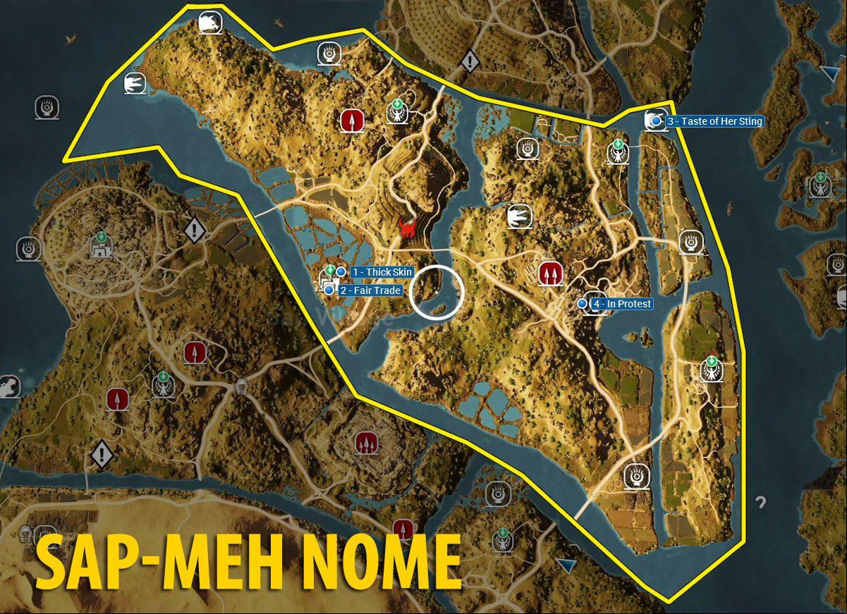 Map of Sap-Meh Nome - Quests - Assassin's Creed Origins Map of Sap-Meh Nome - Quests - Assassin's Creed Origins