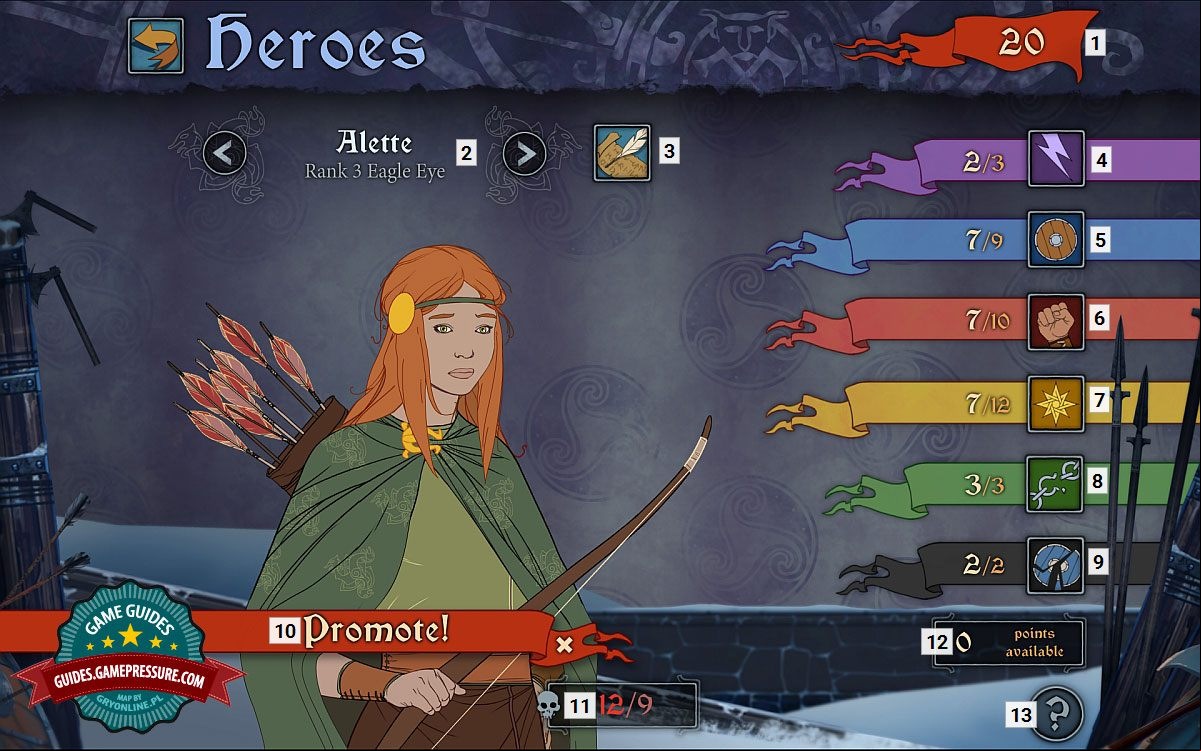 The Banner Saga map - Interface: Character development The Banner Saga map - Interface: Character development
