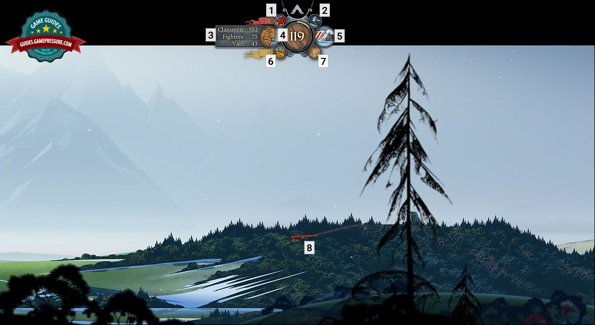 The Banner Saga map - Interface: Caravan The Banner Saga map - Interface: Caravan