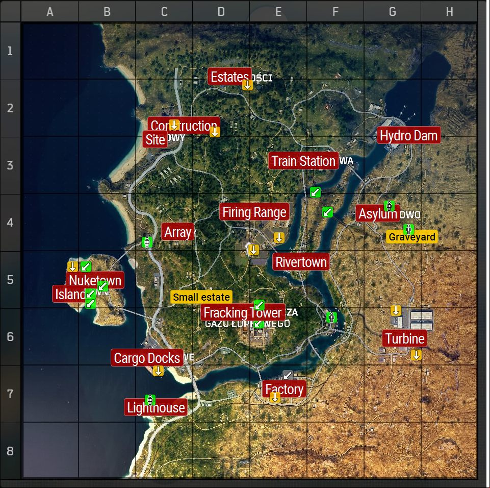 Call of Duty: Black Ops 4 - Blackout map Call of Duty: Black Ops 4 - Blackout map
