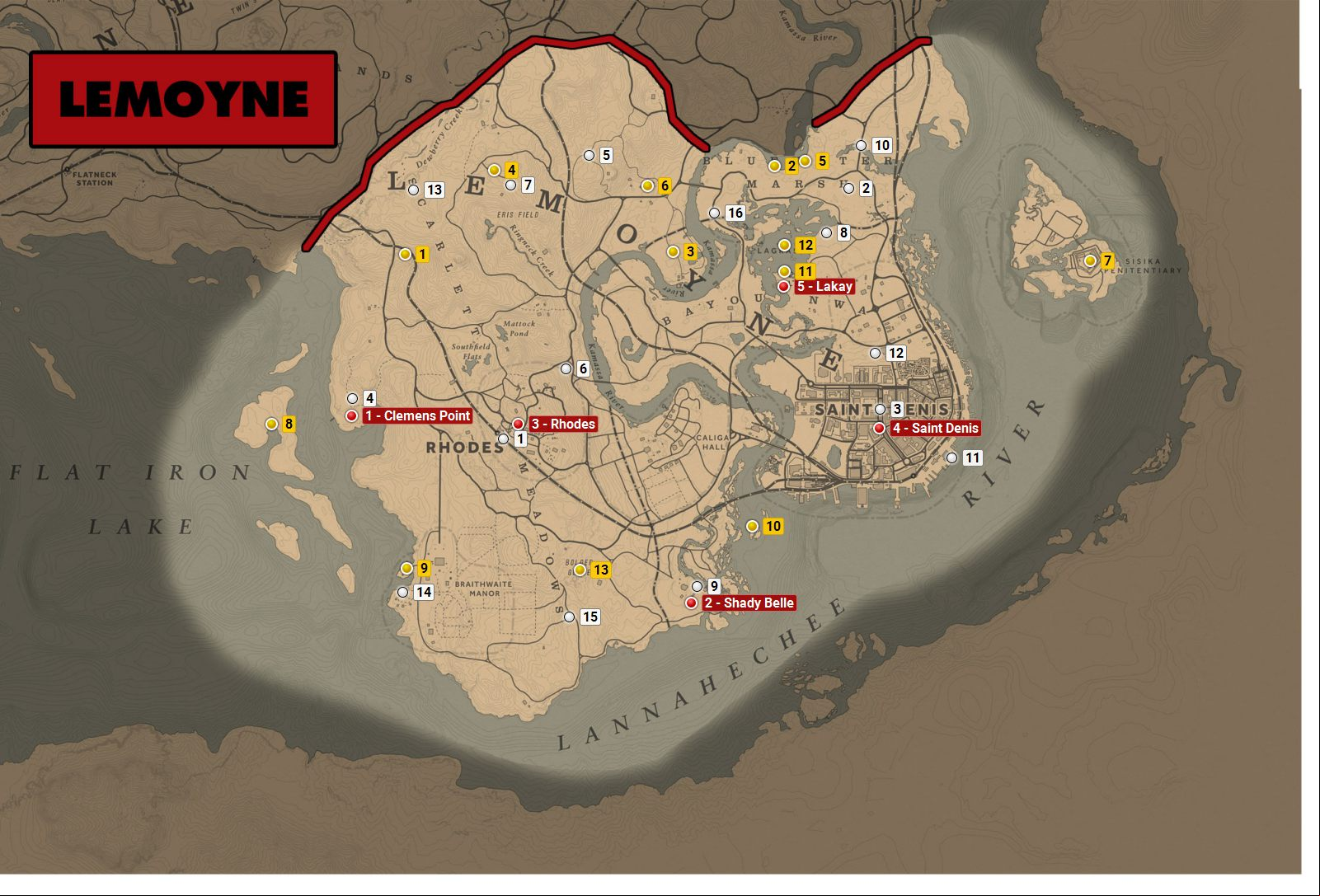 Red Dead Redemption 2 - Atlas - Lemoyne Red Dead Redemption 2 - Atlas - Lemoyne
