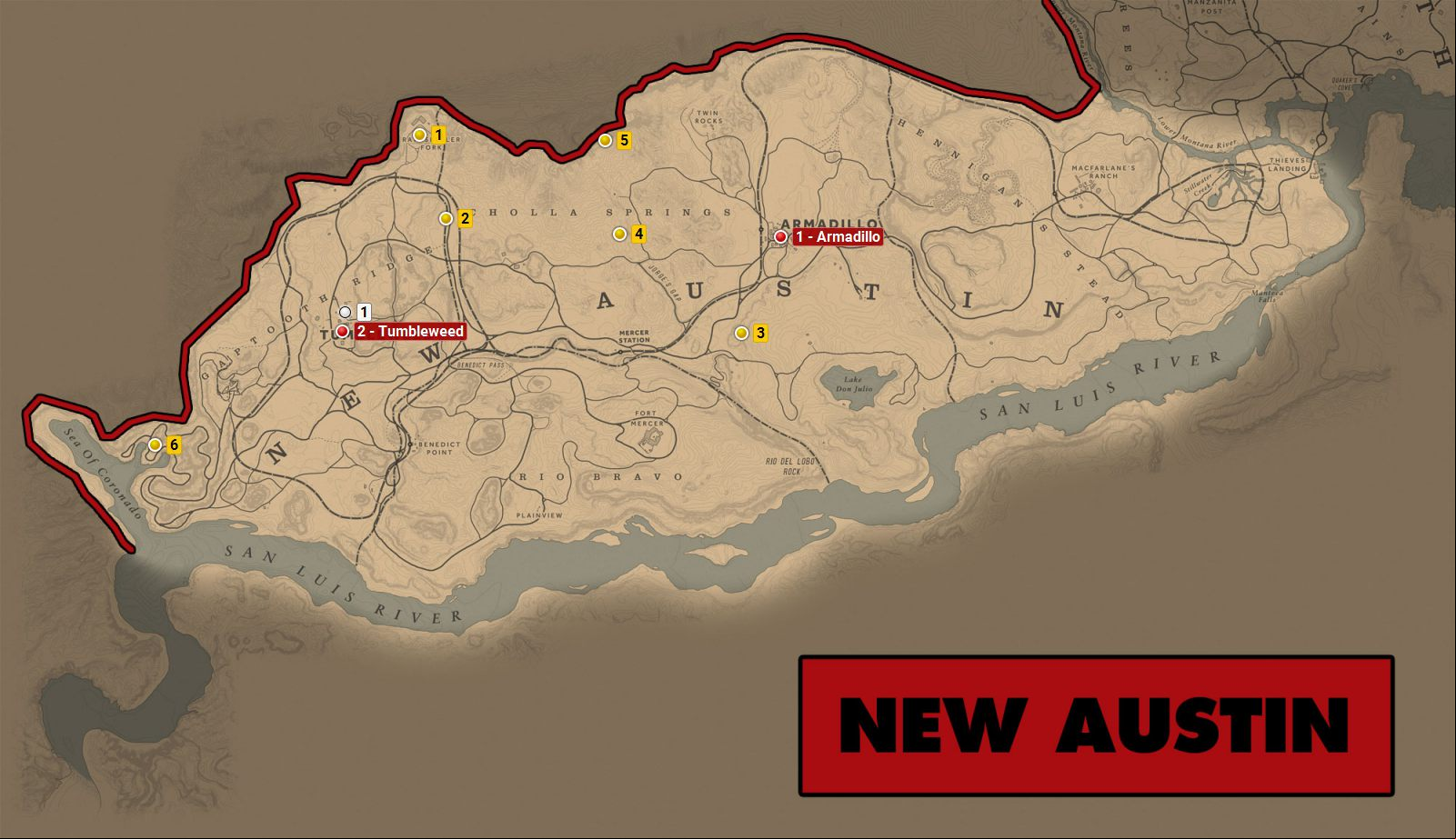 Red Dead Redemption 2 - Atlas - New Austin Red Dead Redemption 2 - Atlas - New Austin