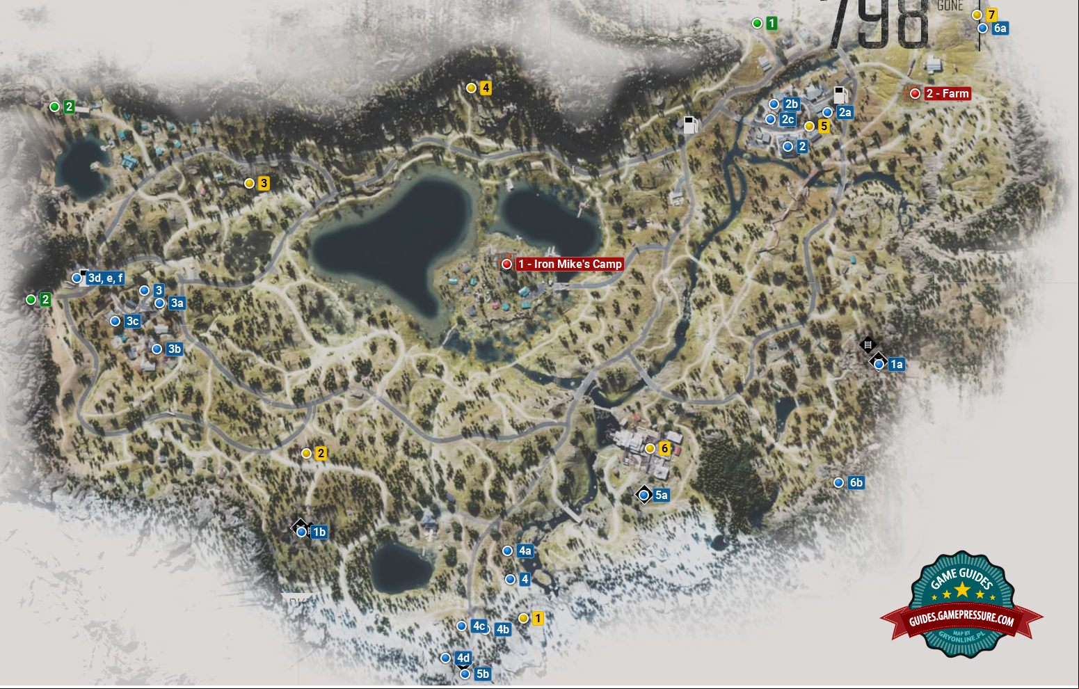 Days Gone - Lost Lake - Important Locations Days Gone - Lost Lake - Important Locations