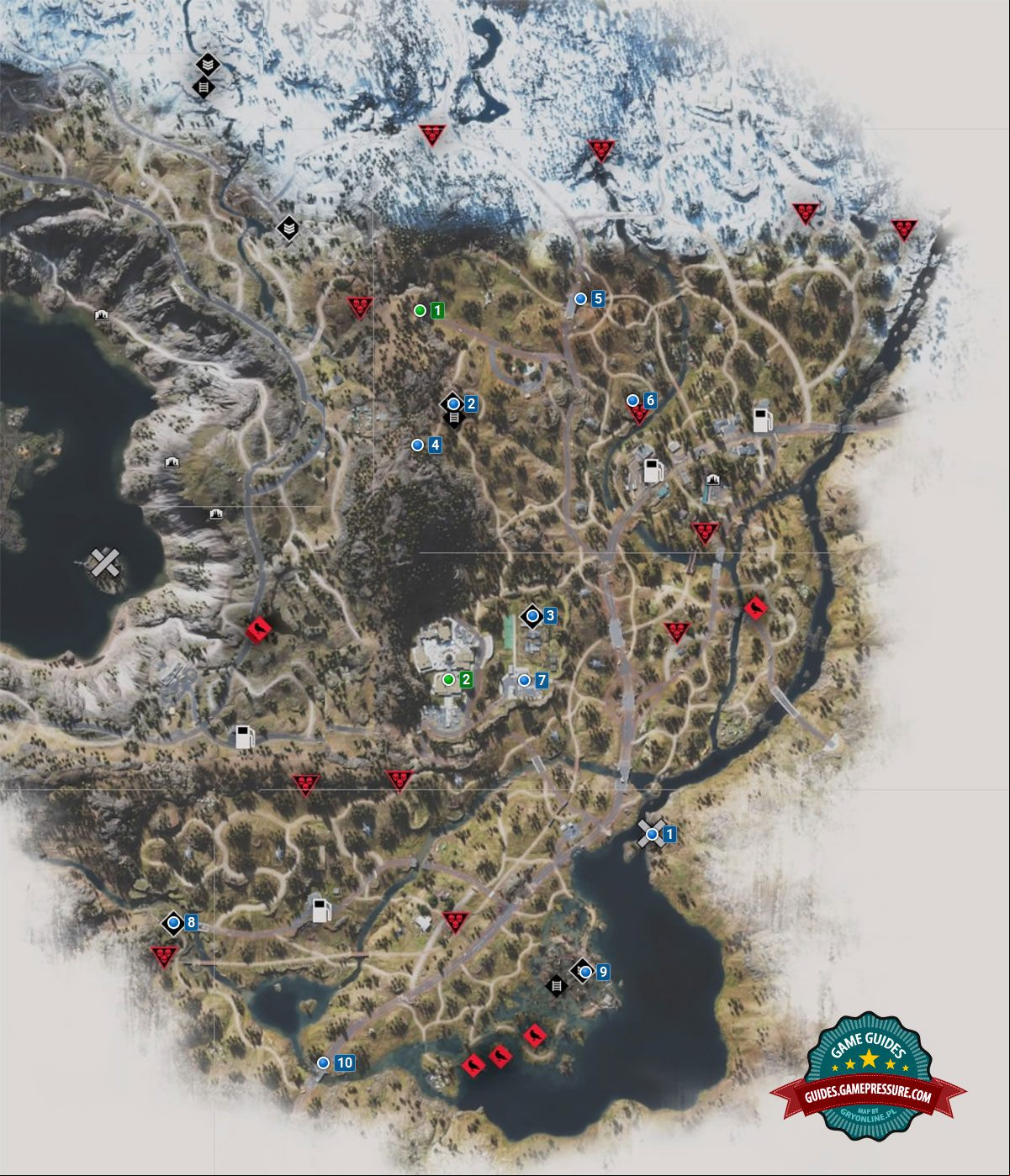 Days Gone - Highway 97 - Important locations Days Gone - Highway 97 - Important locations