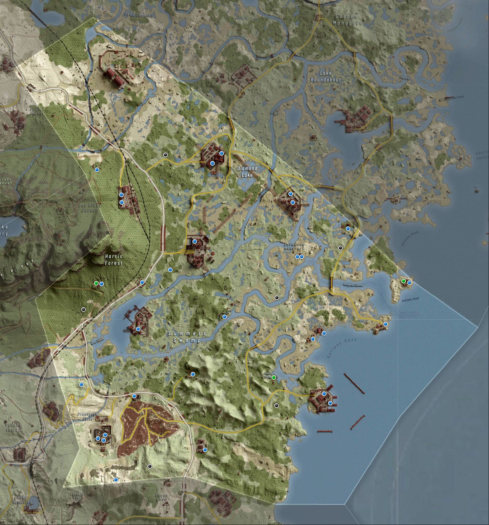Ghost Recon Breakpoint - Fen Bog map Ghost Recon Breakpoint - Fen Bog map