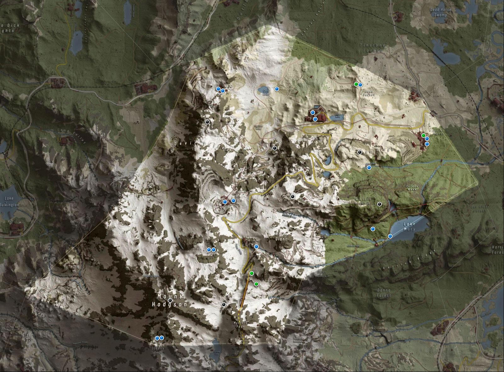 Ghost Recon Breakpoint - Mount Hodgson map Ghost Recon Breakpoint - Mount Hodgson map