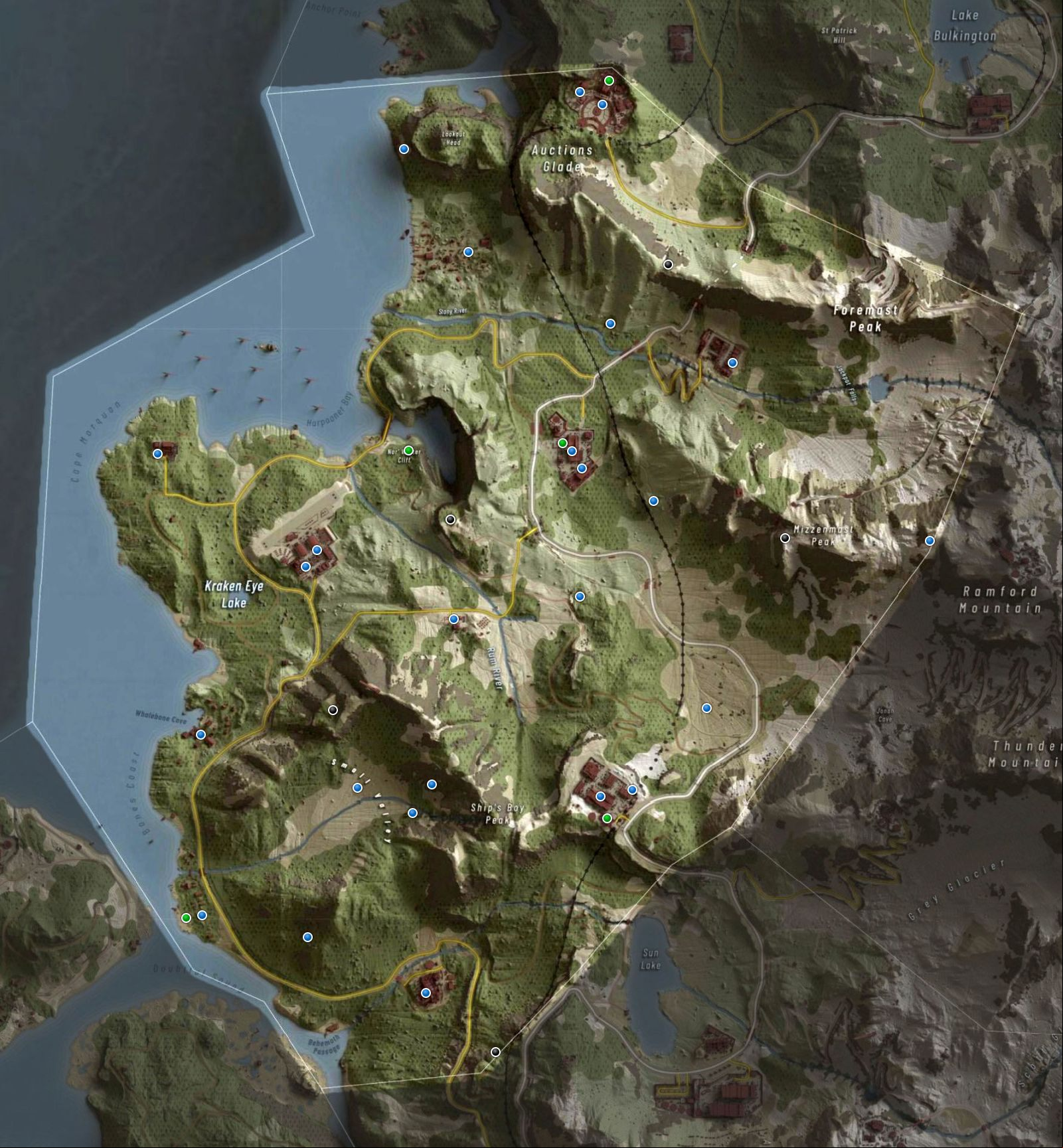 Ghost Recon Breakpoint - Whalers Bay map Ghost Recon Breakpoint - Whalers Bay map