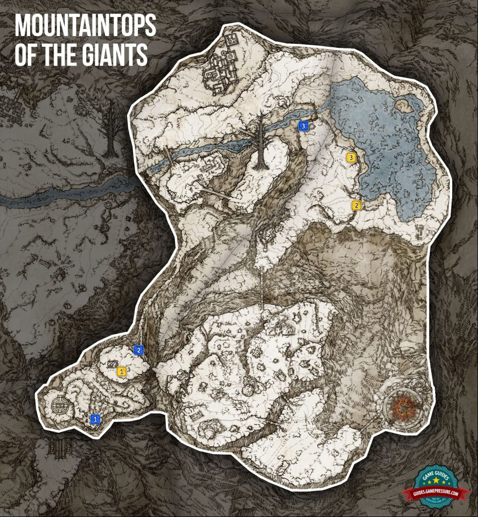 Elden Ring Map - Mountaintops of the Giants - Sorceries and Incantations Elden Ring Map - Mountaintops of the Giants - Sorceries and Incantations