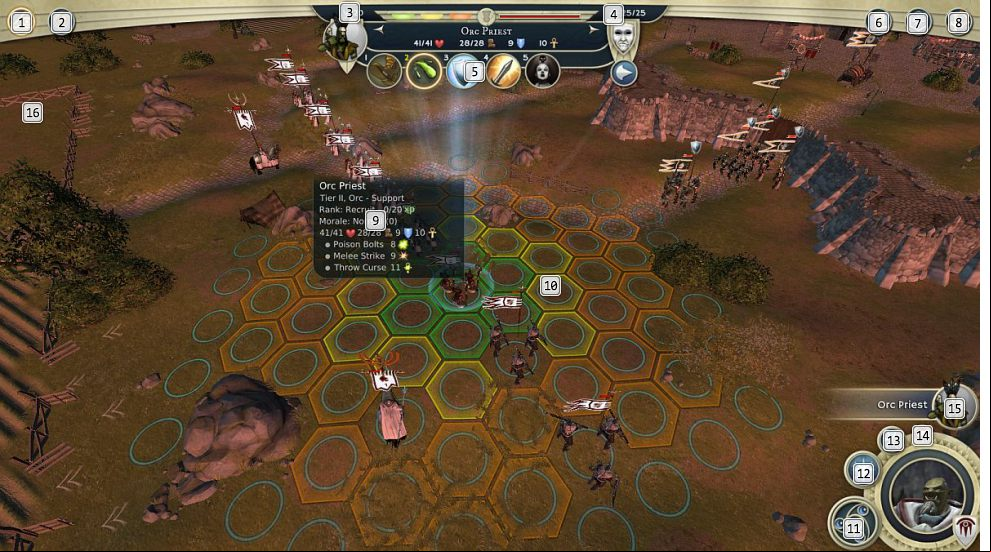 Age of Wonders III - combat map interface Age of Wonders III - combat map interface