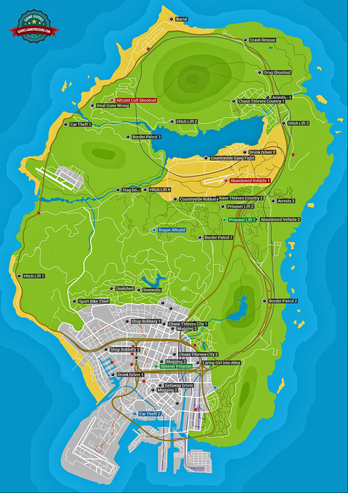 GTA V Map - Random events GTA V Map - Random events