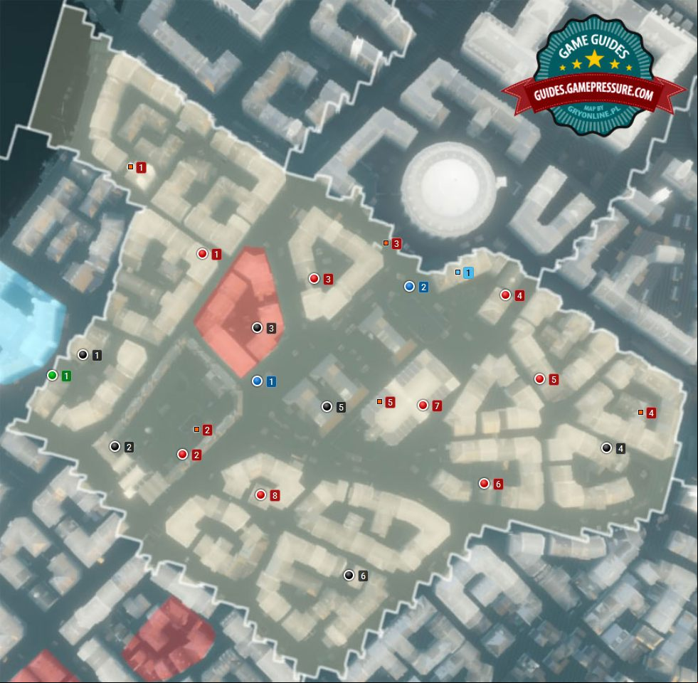 Map of Halles - Ventre de Paris - Chests, Ribbons, Nomad points and Artifact - Assassin's Creed: Unity Map of Halles - Ventre de Paris - Chests, Ribbons, Nomad points and Artifact - Assassin's Creed: Unity