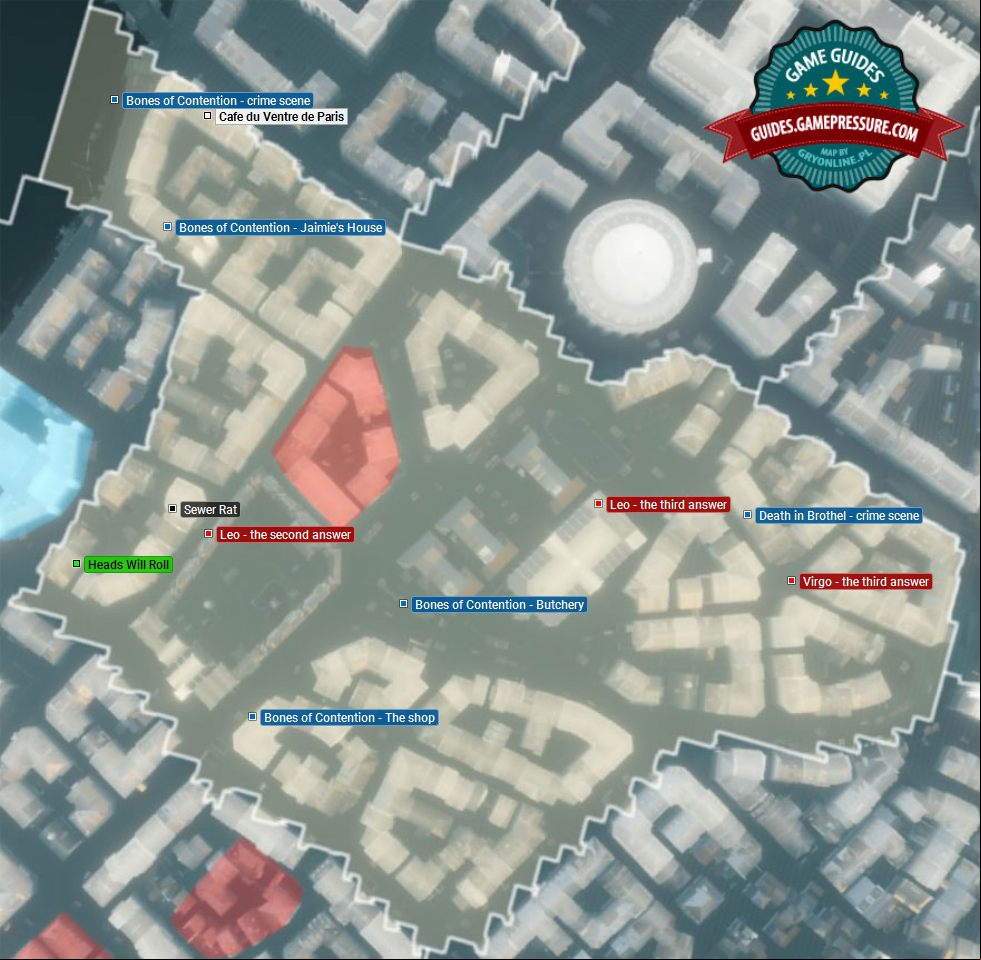 Map of Halles - Ventre de Paris - Paris Stories and Nostradamu Enigmas - Assassin's Creed: Unity Map of Halles - Ventre de Paris - Paris Stories and Nostradamu Enigmas - Assassin's Creed: Unity