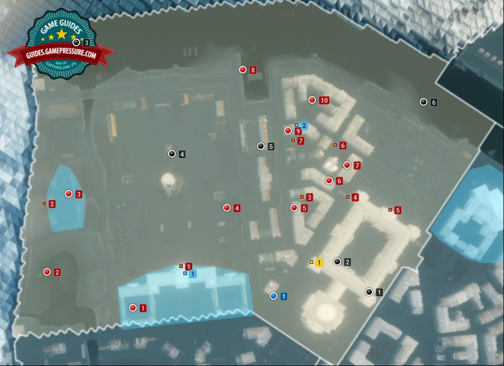 Map of Invalides - Chests, Ribbons, Nomad points and Artifact - Assassin's Creed: Unity Map of Invalides - Chests, Ribbons, Nomad points and Artifact - Assassin's Creed: Unity