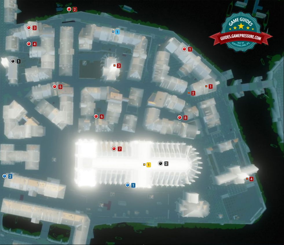 Map of Cite - Ile de la Cite - Chests, Ribbons, Nomad points and Artifacts - Assassin's Creed: Unity Map of Cite - Ile de la Cite - Chests, Ribbons, Nomad points and Artifacts - Assassin's Creed: Unity