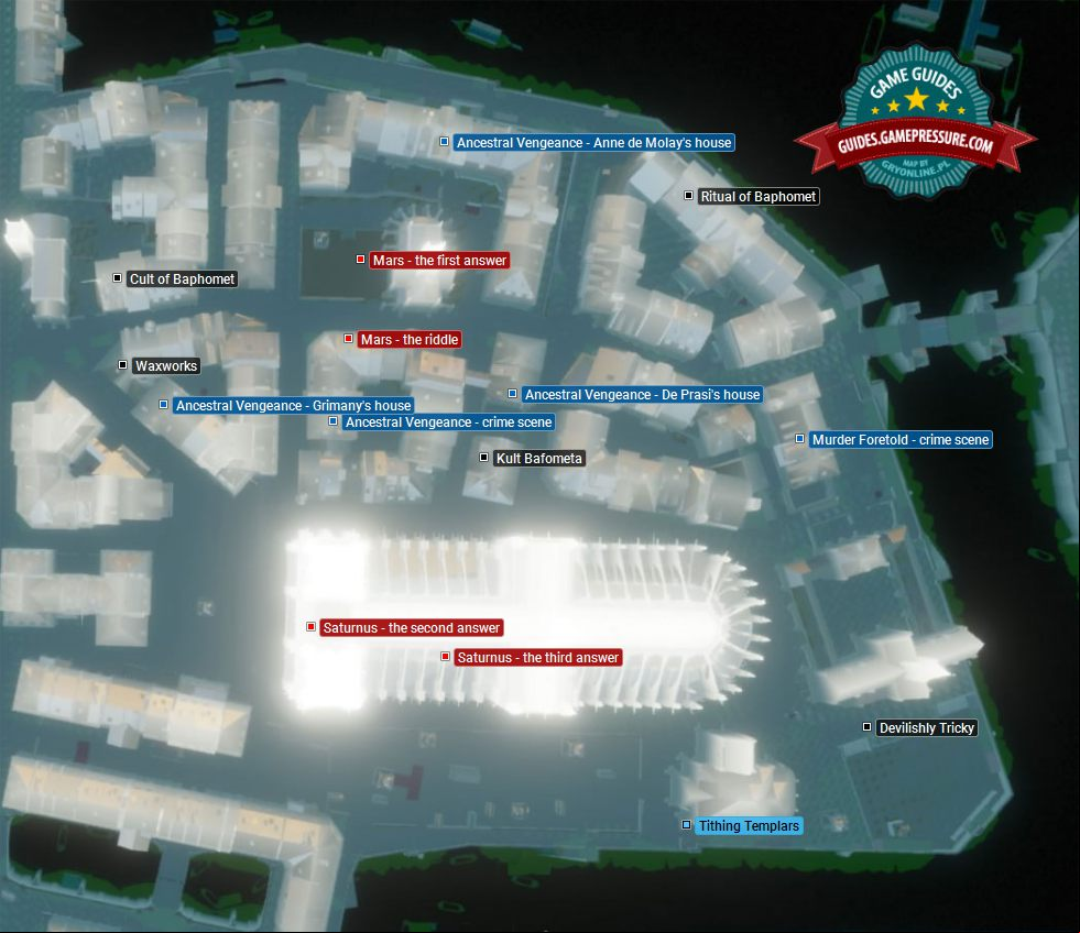 Map of Cite - Ile de la Cite - Paris Stories, Nostradamu Enigmas, Multiplayer Missions - Assassin's Creed: Unity Map of Cite - Ile de la Cite - Paris Stories, Nostradamu Enigmas, Multiplayer Missions - Assassin's Creed: Unity