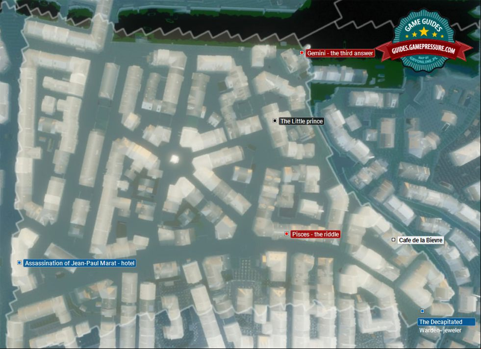 Map of Saint-Jacques - La Bievre - Paris Stories and Nostradamu Enigmas - Assassin's Creed: Unity Map of Saint-Jacques - La Bievre - Paris Stories and Nostradamu Enigmas - Assassin's Creed: Unity