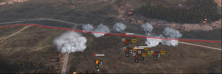 A smoke screen can help your troops to attack and retreat. An opponent cannot shoot at something he cannot see. On the other hand, its worth starting artillery fire in the smoke screen area, because thats where the enemy will most likely reside. - Artillery Units in Steel Division 2 - Units - Steel Division 2 Guide