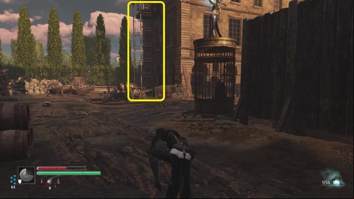 Now approach the elevator and summon it with the mechanism nearby - Steelrising: The Master of the Machines - walkthrough - Main missions - Steelrising Guide, Walkthrough