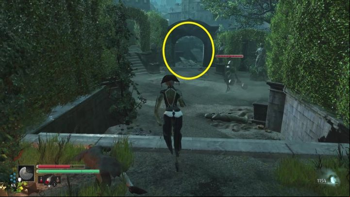 At the top of the stairs, turn right and go straight through the arch marked above - Steelrising: Troubled Waters - walkthrough - Main missions - Steelrising Guide, Walkthrough