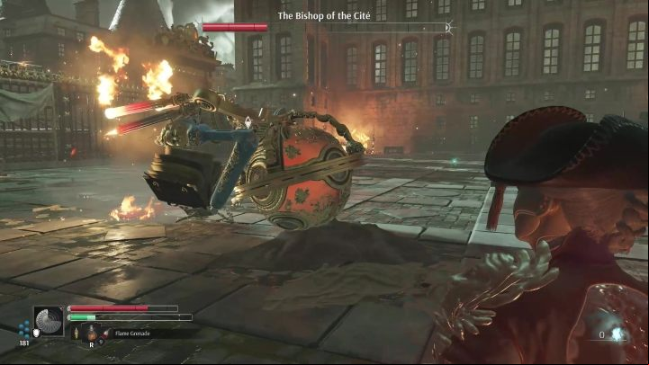 If the Titan is standing, your attacks do not make a dent - Steelrising: The Bishop of the Cite Titan - boss, how to beat? - La Cite - Steelrising Guide, Walkthrough