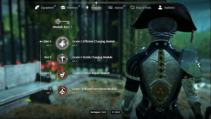 Because Aegis is a robot, players can change the character's attributes and stats by selecting special modules that affect gameplay and help defeat mechanical opponents - Steelrising: Aegis - who is she? - FAQ - Steelrising Guide, Walkthrough