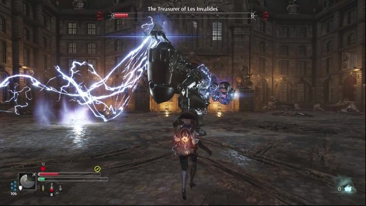 On the surface, the 2nd and 3rd phases are no different - Steelrising: The Treasurer of Les Invalides Titan - boss, how to beat? - Les Invalides, The Faubourgs - Steelrising Guide, Walkthrough