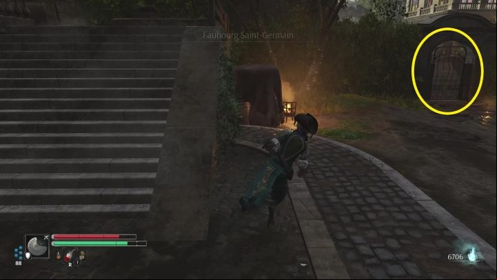 There is a gate in front of the stairs leading to the building - Steelrising: To Les Invalides - walkthrough - Main missions - Steelrising Guide, Walkthrough