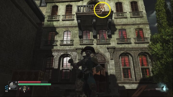 At its end, use the Bishop's Hook and pull yourself up to the building - Steelrising: To Les Invalides - walkthrough - Main missions - Steelrising Guide, Walkthrough