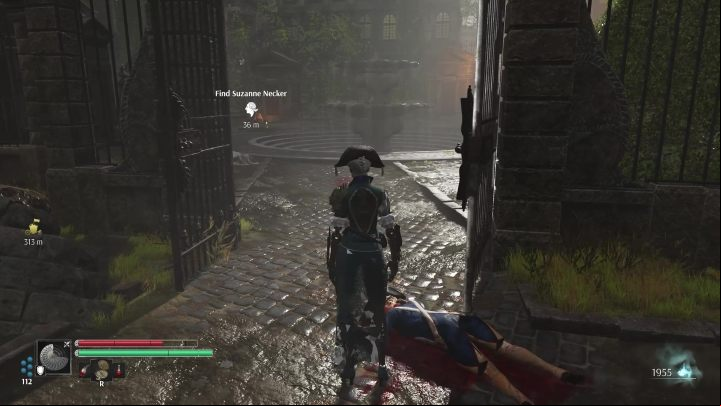 If you have already unlocked the gate located just around the corner when ing the church, the one connecting the church to the square with the fountain, you can now go through it - Steelrising: Monsieur Neckers two treasures - walkthrough - Side missions - Steelrising Guide, Walkthrough