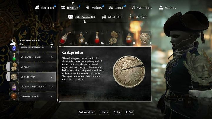 A special item, the Carriage Token, is rewarded for completing side quests in Steelrising - Steelrising: Fast Travel - how to unlock it? - FAQ - Steelrising Guide, Walkthrough