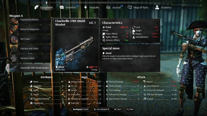 In Steelrising, you can also engage in ranged combat using various types of rifles, which often deal elemental damage and impose statuses on enemies - Steelrising: Weapons - Basics - Steelrising Guide, Walkthrough
