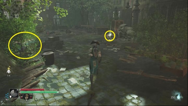Opposite the clue to the left you'll find a chest - Steelrising: Glory and dishonour - walkthrough - Side missions - Steelrising Guide, Walkthrough
