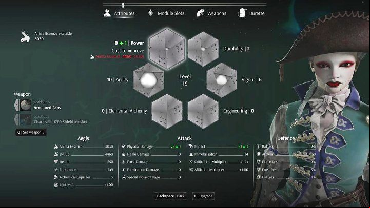 Aegis - Steelrising: Attributes and statistics - list, descriptions - Basics - Steelrising Guide, Walkthrough
