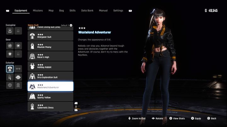 Visit any repair console and craft the suit with materials - Stellar Blade: All EVE costumes map - Secrets and Collectibles - Stellar Blade Guide