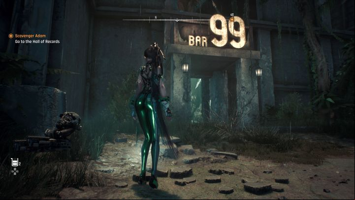 During exploration of Silent Street on Eidos 7, you can check out an optional corridor to the left - with a Bar 99 sign above the entrance (screenshot above) - Stellar Blade: Locked chest in Silent Street on Eidos 7 puzzle - Puzzles - Stellar Blade Guide