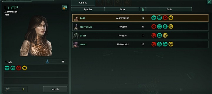 This feature of the interface is a compendium of species, which were investigated by the scientists from your empire - Interface in Stellaris - Basics - Stellaris Guide